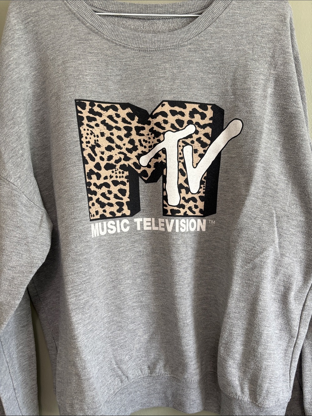 Target Gray Sweatshirt with Leopard MTV Logo